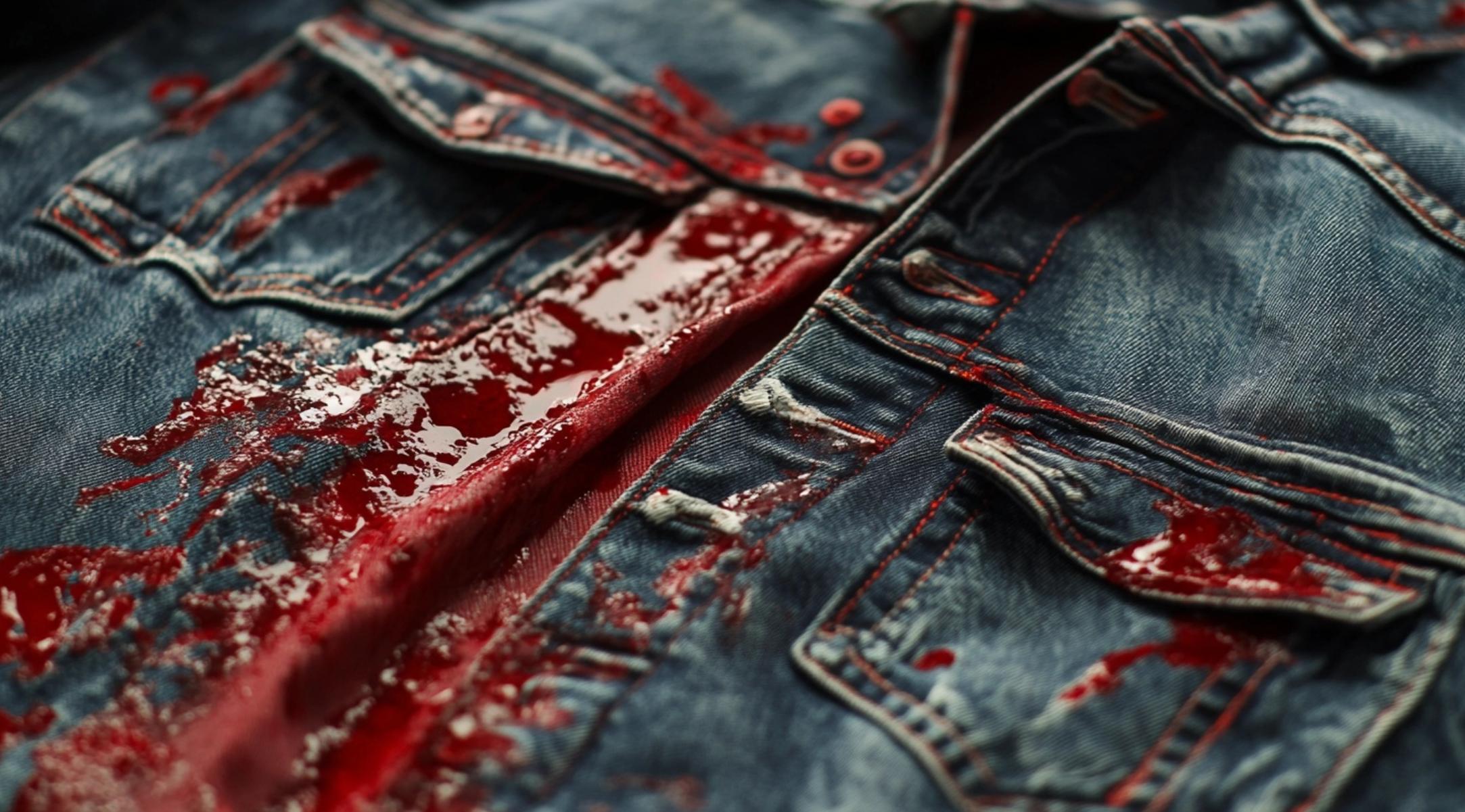Чим вивести кров з джинсів