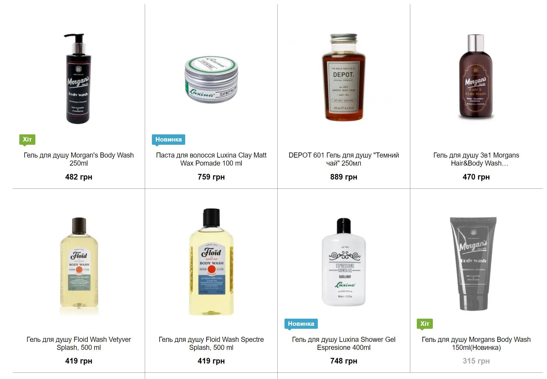 гель для душу