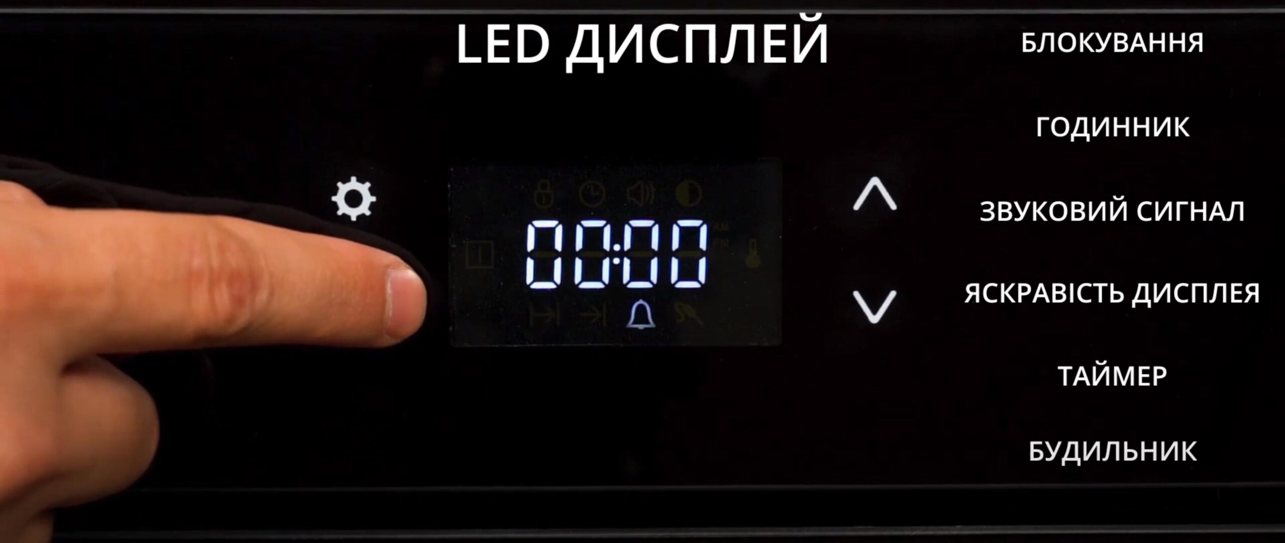 лед дисплей в духовых шкафах