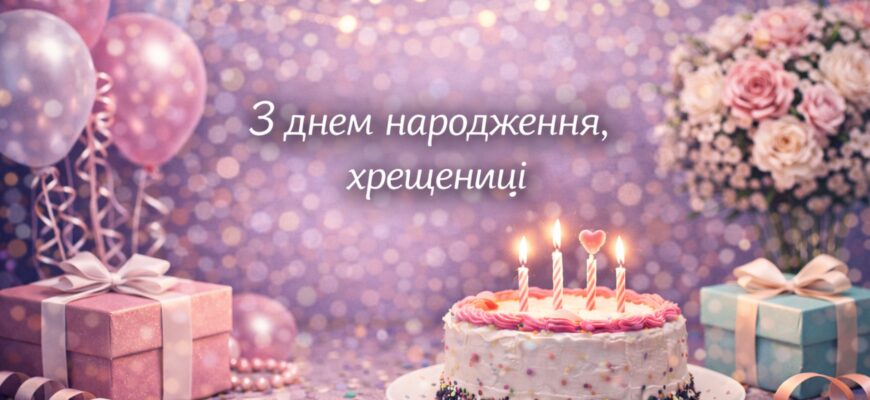Привітання з днем народження хрещениці – лагідні, світлі та дуже теплі привітання для дорогої дівчинки чи дівчини