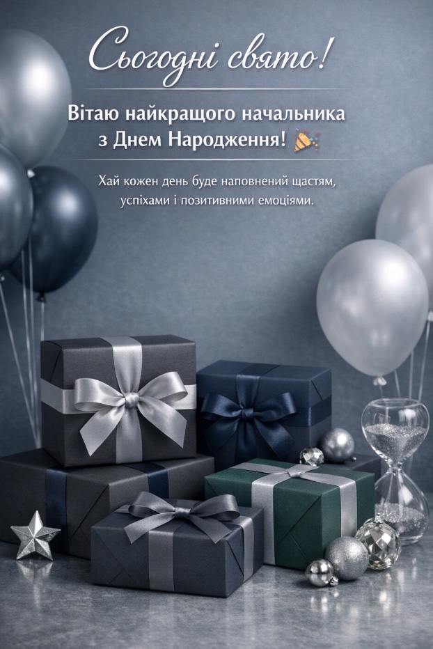 Привітання з днем народження начальнику 