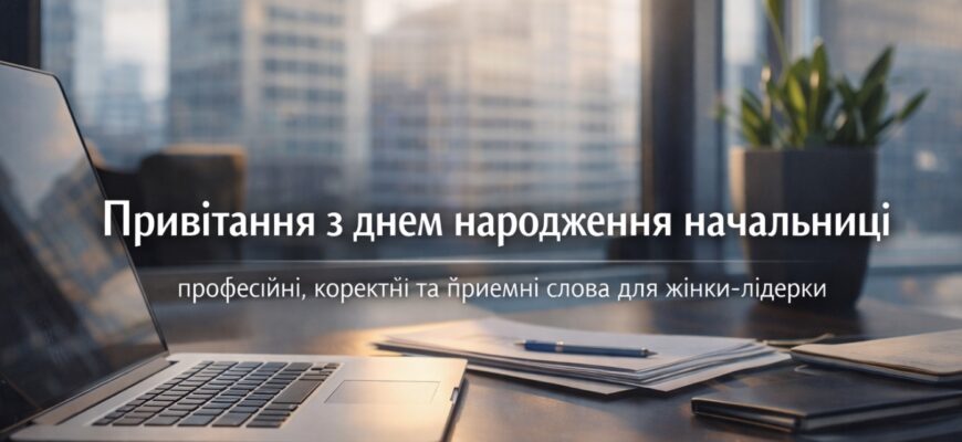 Привітання з днем народження начальниці – професійні, коректні та приємні слова для жінки-лідерки