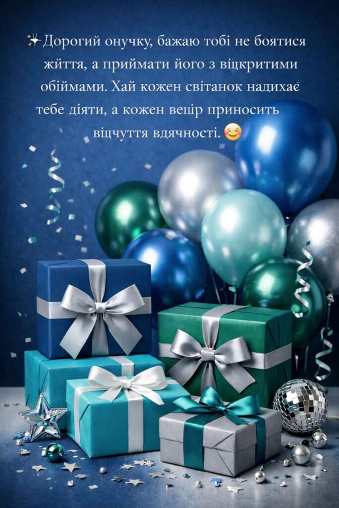 Привітання з днем народження онуку 
