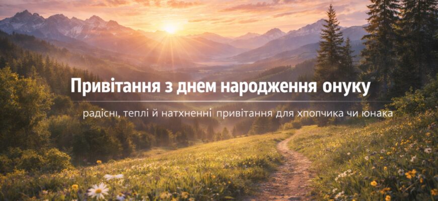 Привітання з днем народження онуку – радісні, теплі й натхненні привітання для хлопчика чи юнака
