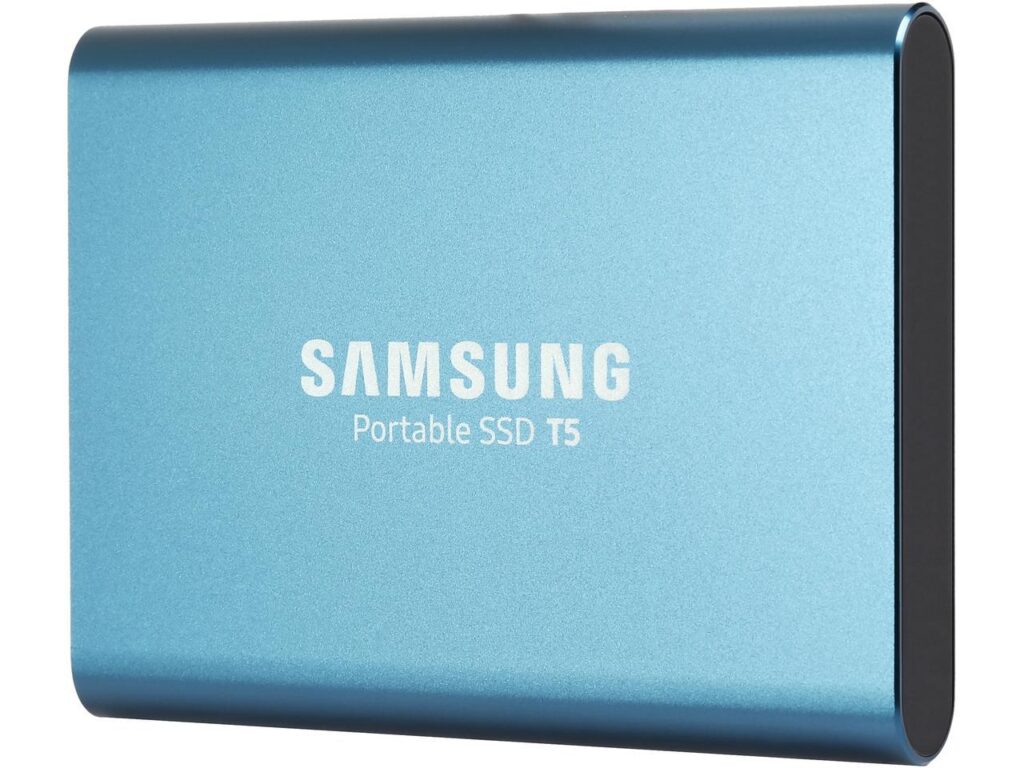 один из лучших Внешний накопительный диск Samsung T5 500GB Blue (MU-PA500B/EU)